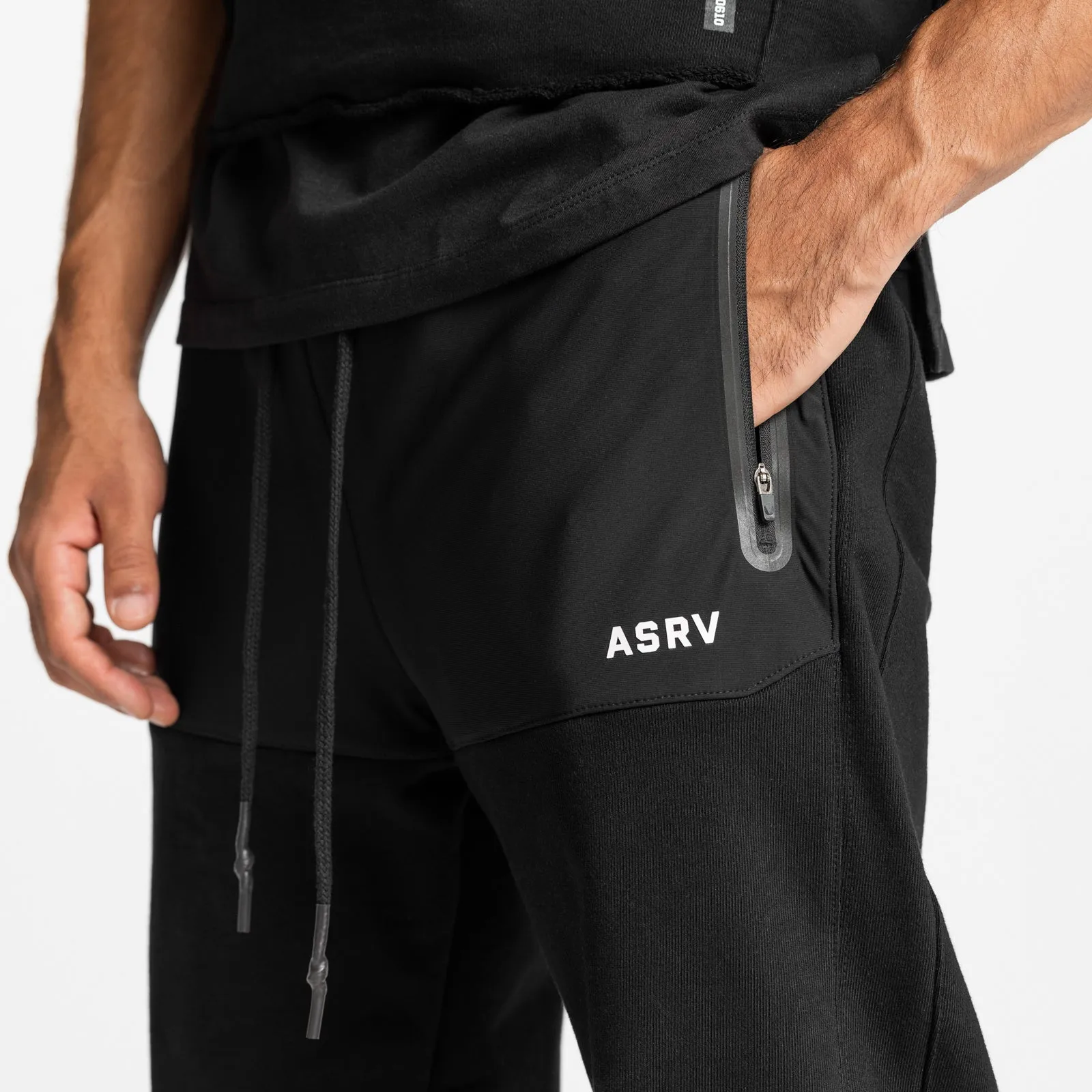 0625. French Terry Technical Snap Jogger - Black