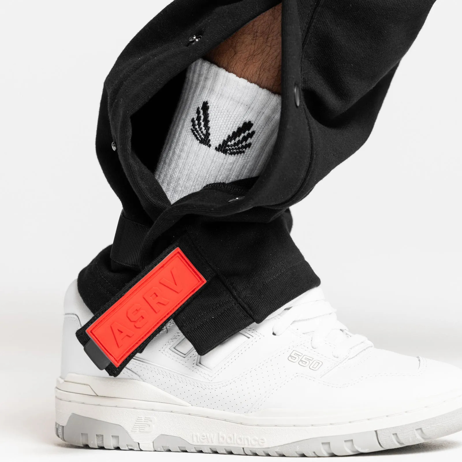 0625. French Terry Technical Snap Jogger - Black