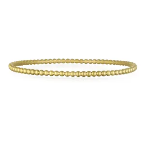 18 Karat Gold Granulation Bead Bangle