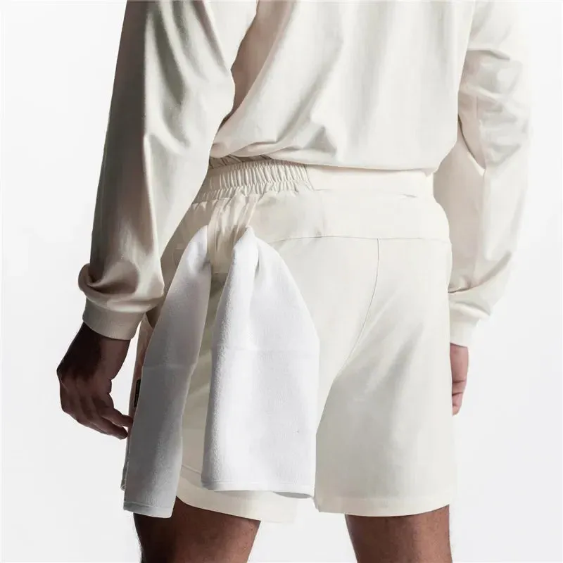 2 in 1 quick dry fitness and exercising shorts