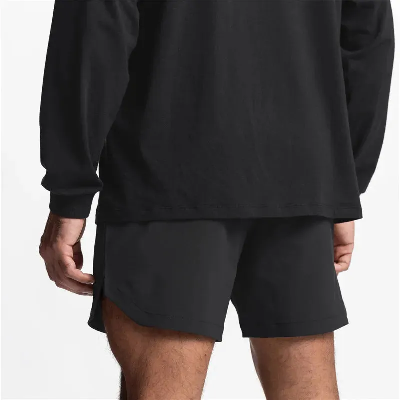 2 in 1 quick dry fitness and exercising shorts