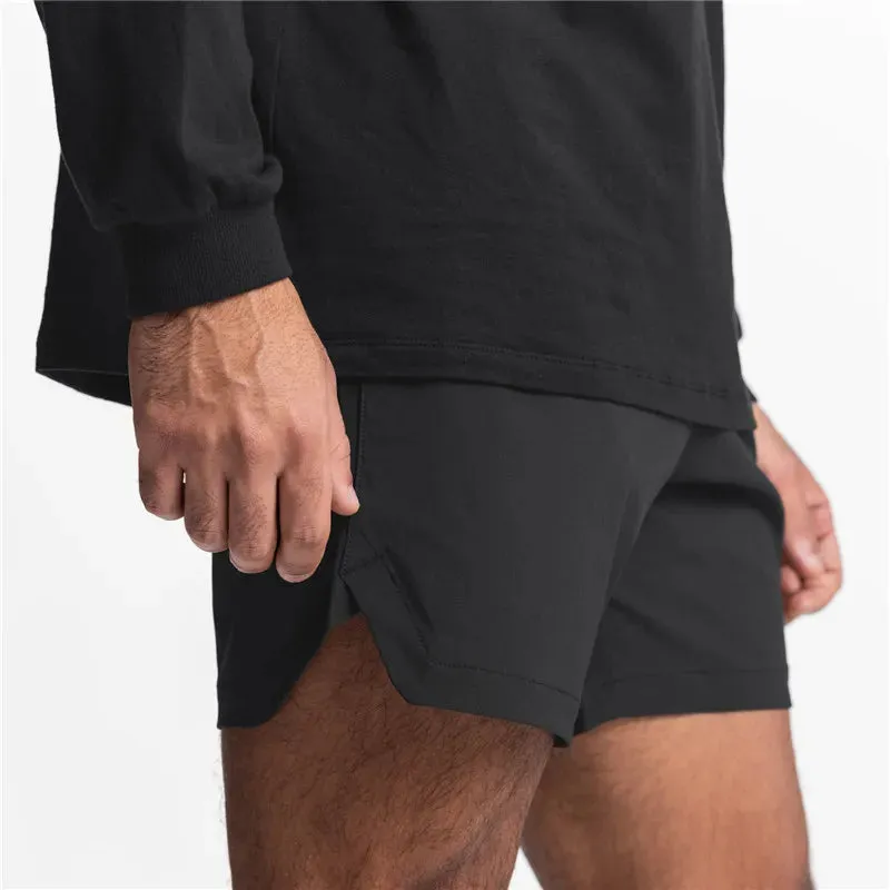 2 in 1 quick dry fitness and exercising shorts