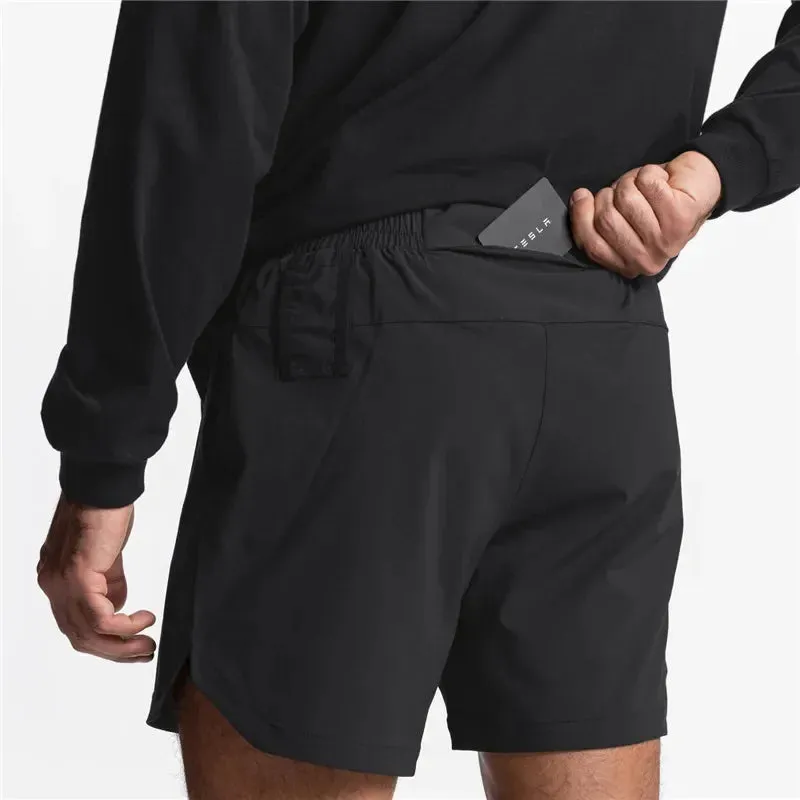 2 in 1 quick dry fitness and exercising shorts