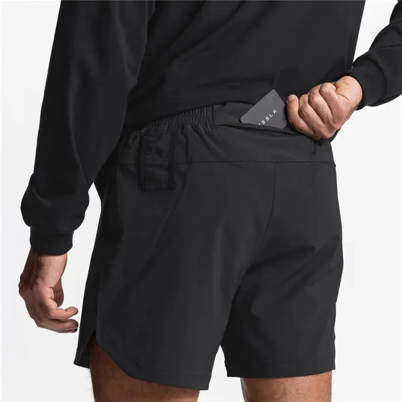 2 in 1 quick dry fitness and exercising shorts