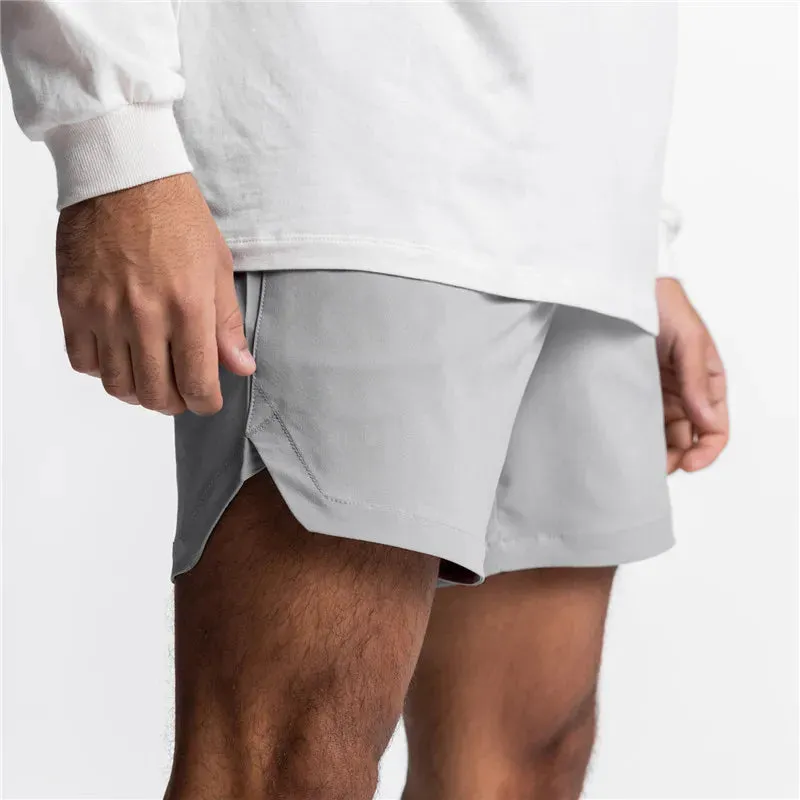 2 in 1 quick dry fitness and exercising shorts
