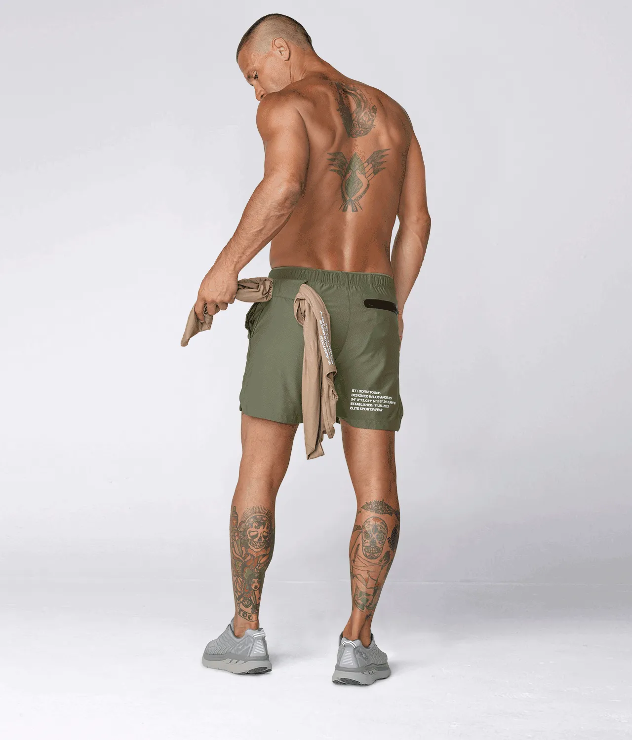 8100 . AirPro Regular-Fit Shorts - Military Green