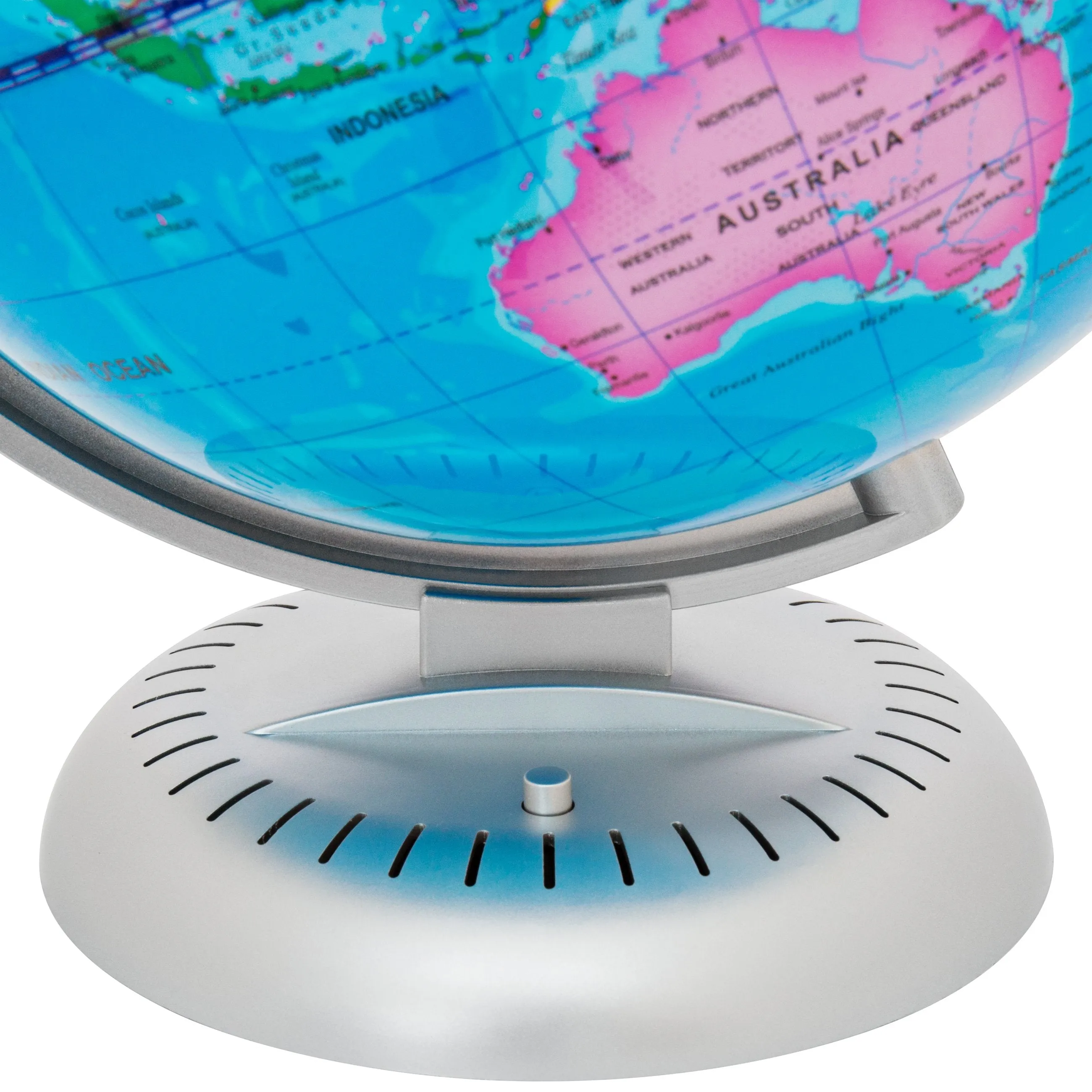8in Illuminated World Geographical Globe w/ LED Lights