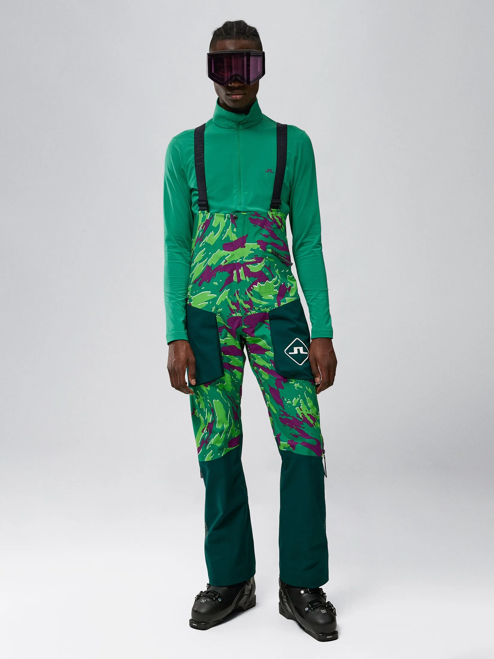 Aerial Bib Shell Pant Print / Canimol Green