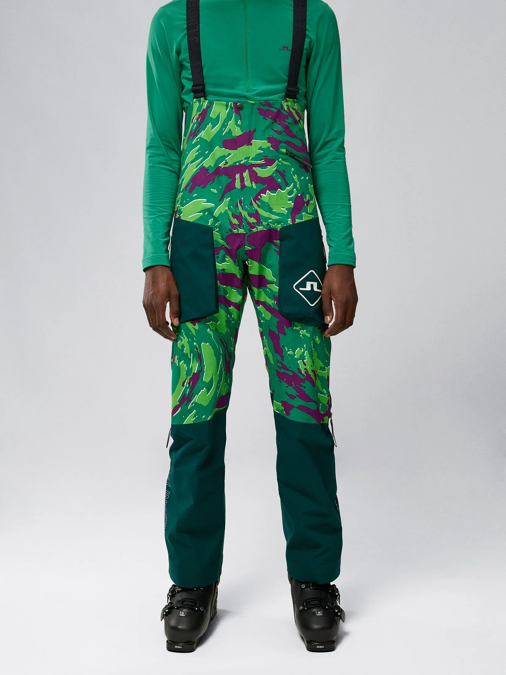 Aerial Bib Shell Pant Print / Canimol Green