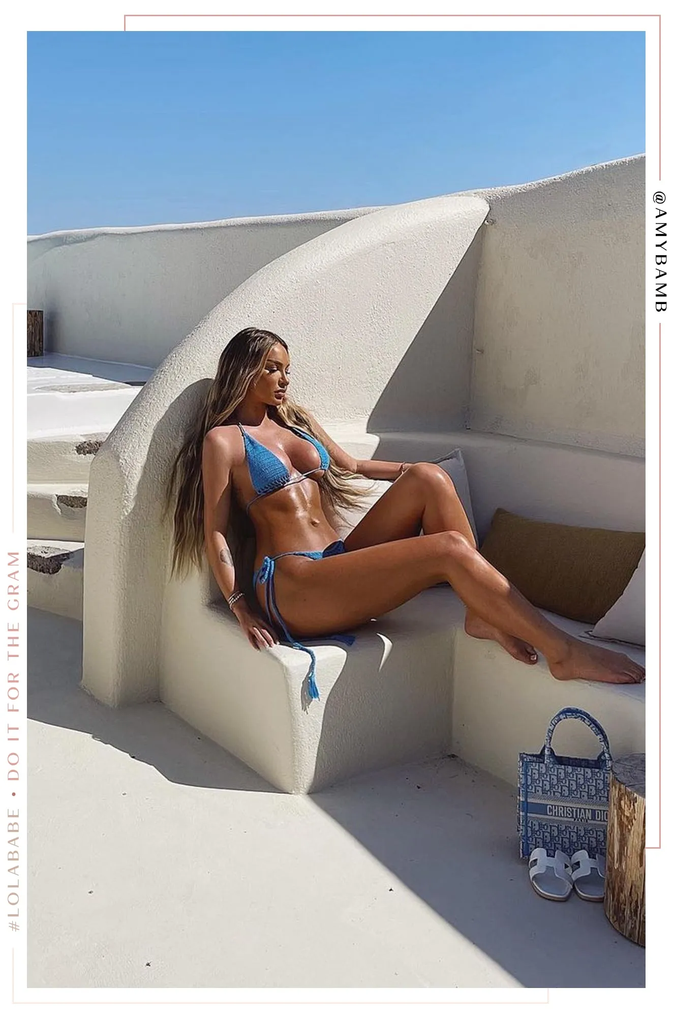 Agua De Coco Three Piece Crochet Bikini Set - Aqua