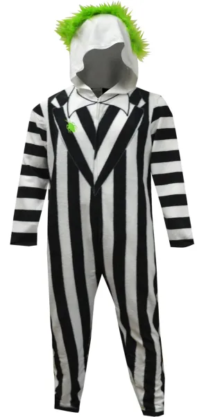Beetlejuice Hooded Union Suit Onesie Pajama