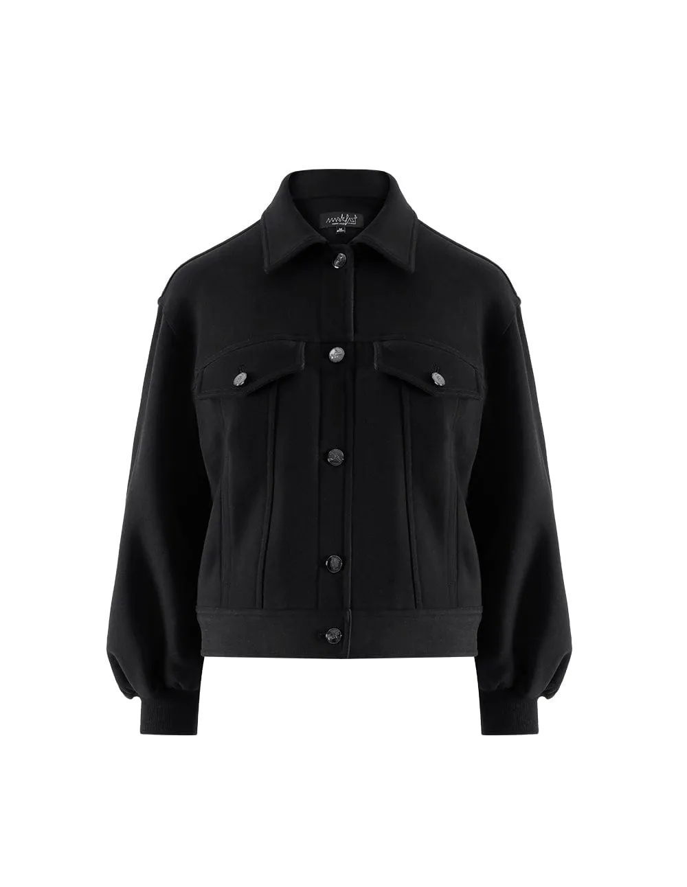 Black Cotton Loose Casual Jacket