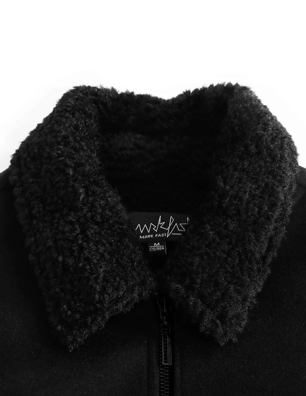 Black Draped Wool Jacket