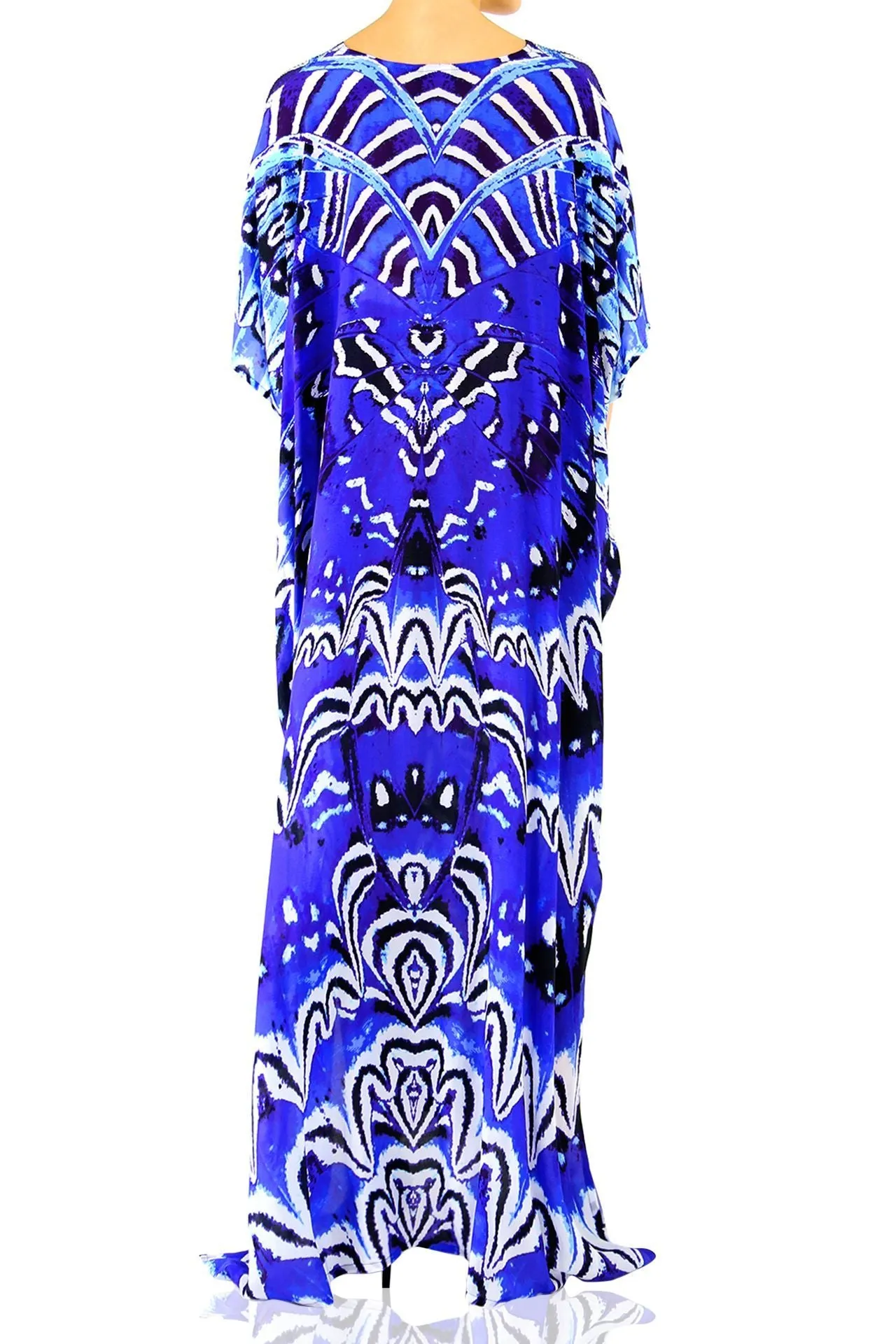 Blue Kaftan Dresses For Beach Vacation