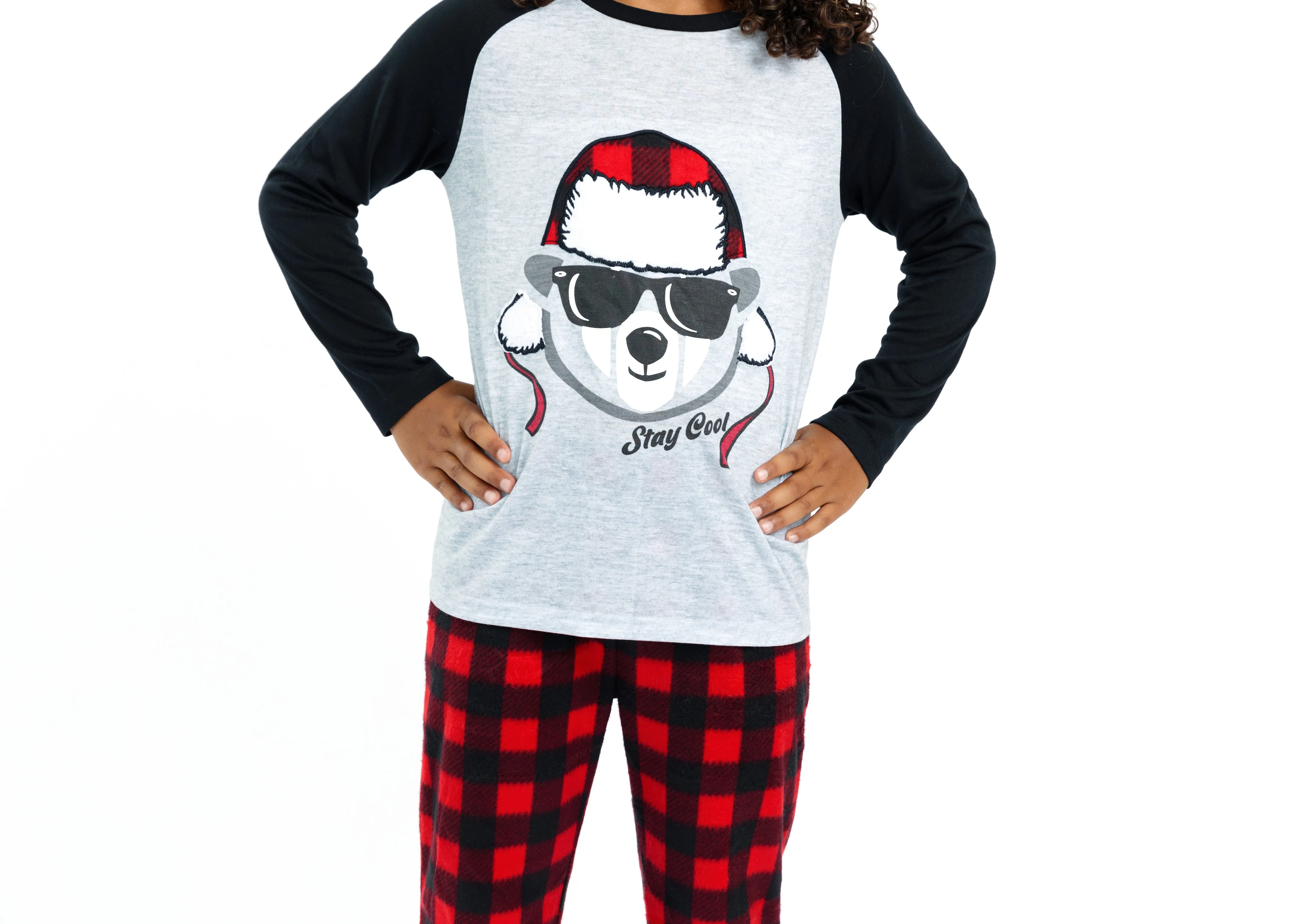 Boys Stay Cool Bear Soft Novelty Fleece 2-Piece Pajama Sleep Pant Set