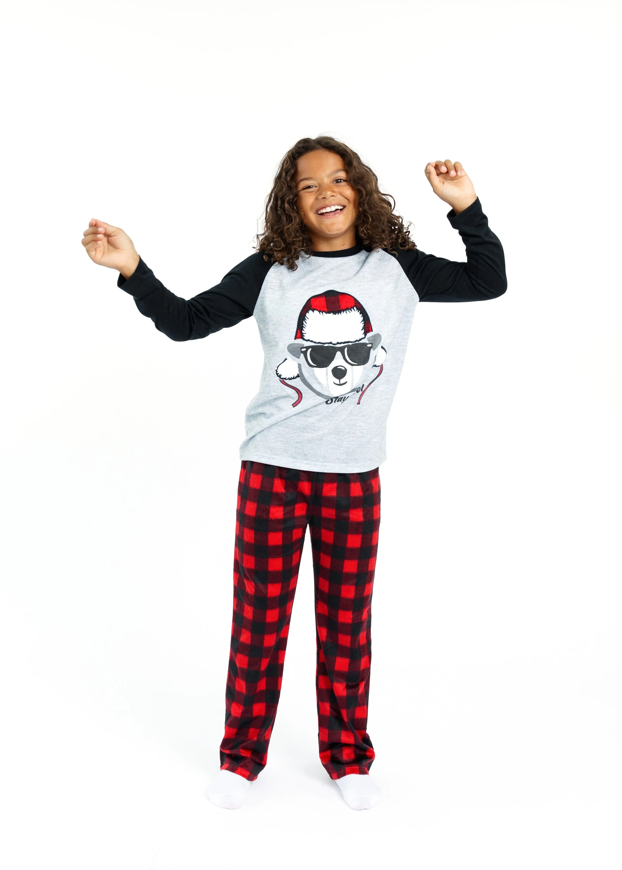 Boys Stay Cool Bear Soft Novelty Fleece 2-Piece Pajama Sleep Pant Set
