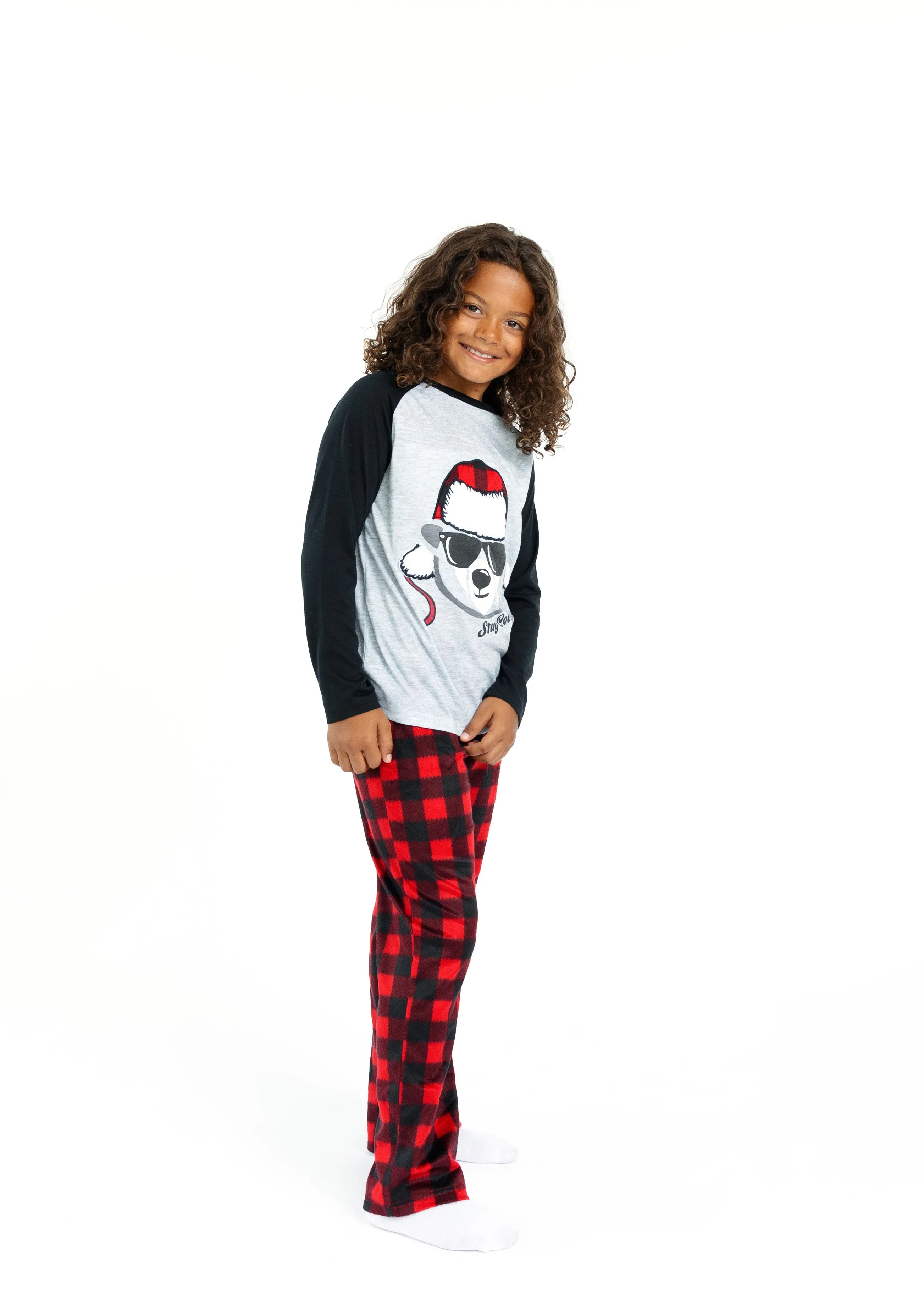 Boys Stay Cool Bear Soft Novelty Fleece 2-Piece Pajama Sleep Pant Set