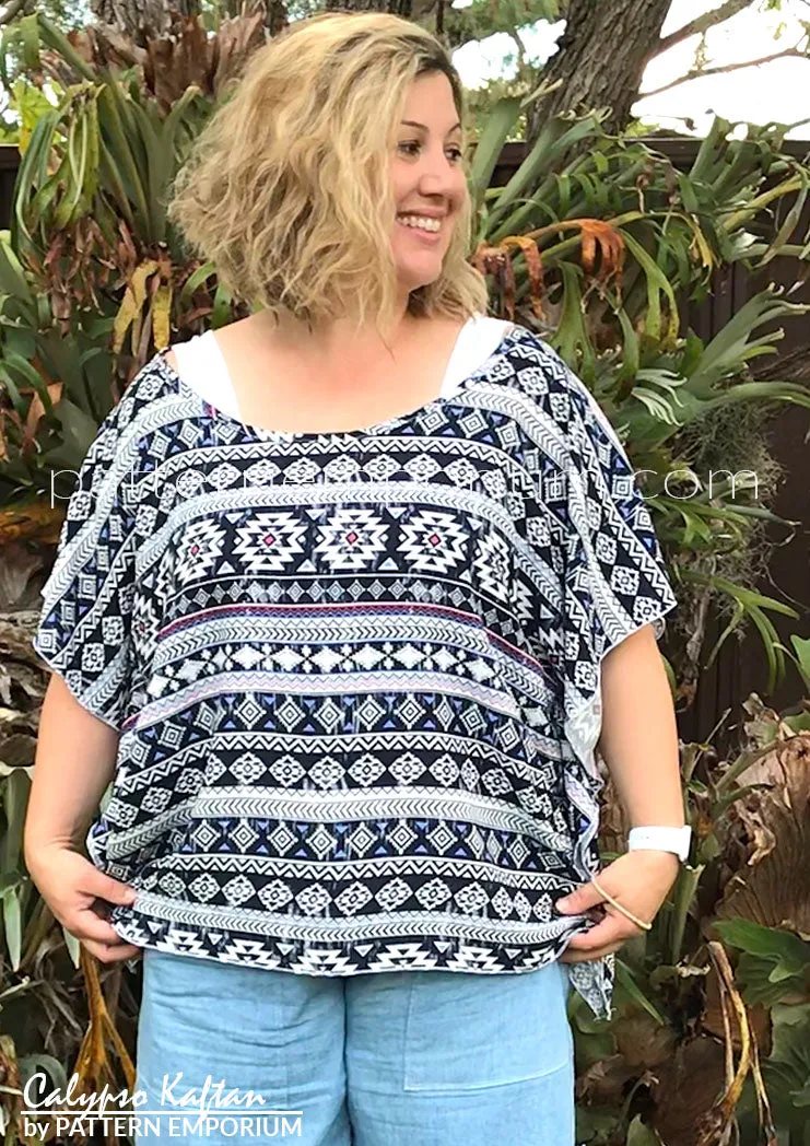 Calypso Kaftan Neckline | Add-on Sewing Pattern