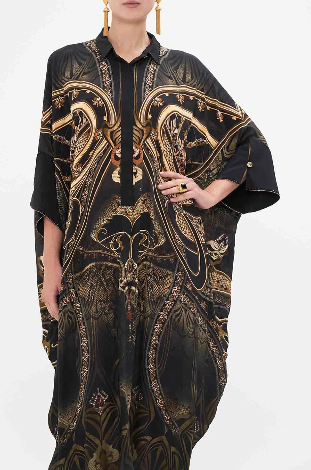 Camilla - Nouveau Noir Batwing Kaftan