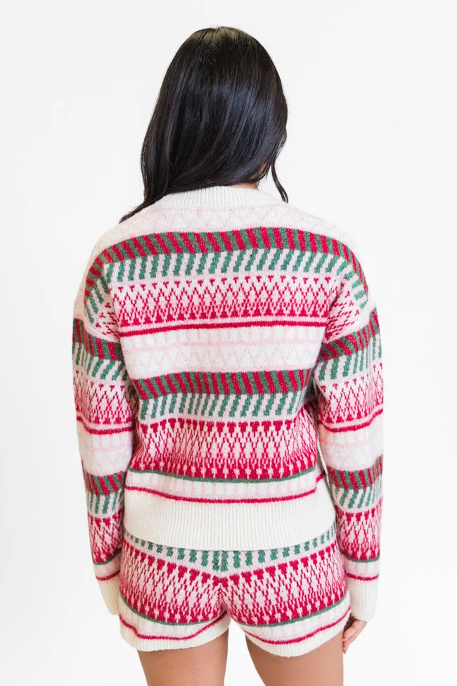 Casual Love Multi Fair Isle Knitted Sweater Set FINAL SALE