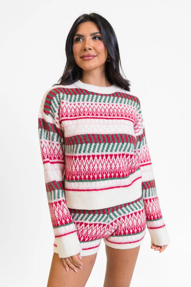 Casual Love Multi Fair Isle Knitted Sweater Set FINAL SALE