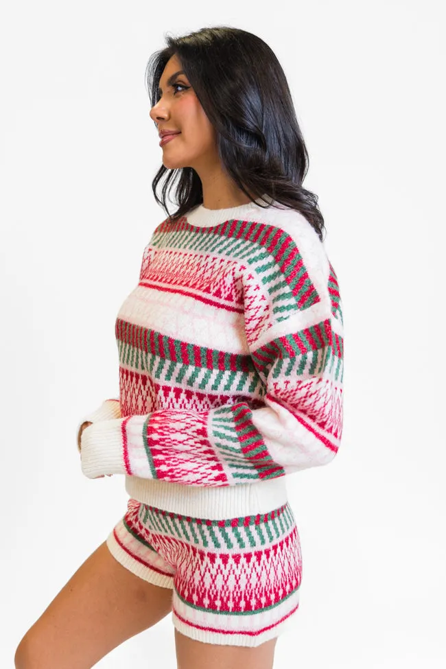 Casual Love Multi Fair Isle Knitted Sweater Set FINAL SALE