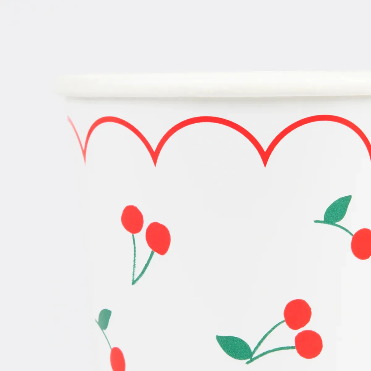 Cherry Pattern Cups (x 8)