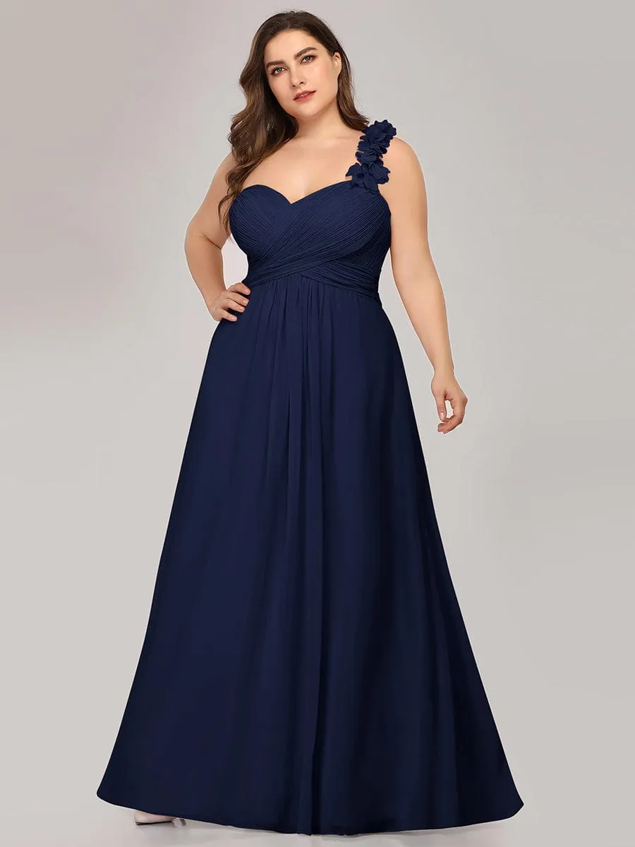Chiffon One Shoulder Long Bridesmaid Dress