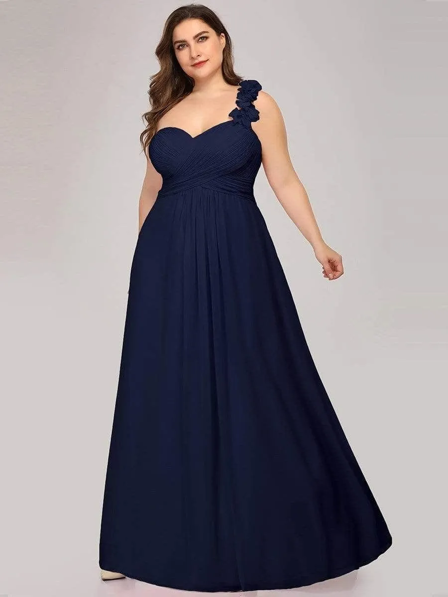 Chiffon One Shoulder Long Bridesmaid Dress