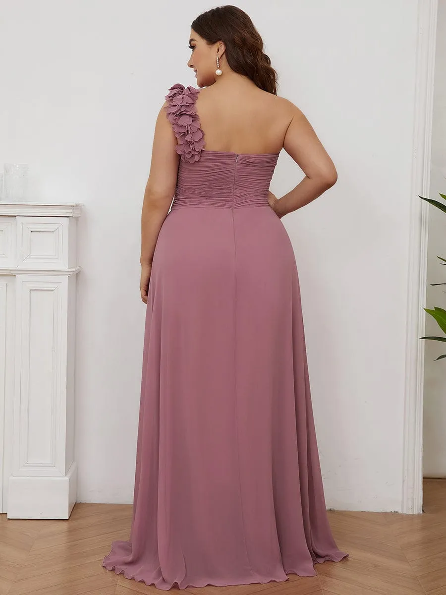 Chiffon One Shoulder Long Bridesmaid Dress