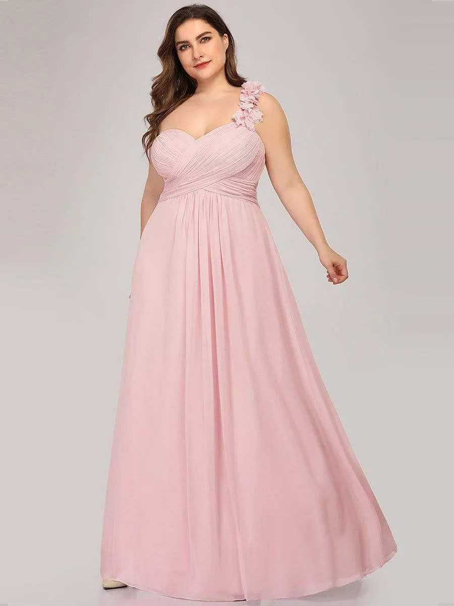 Chiffon One Shoulder Long Bridesmaid Dress