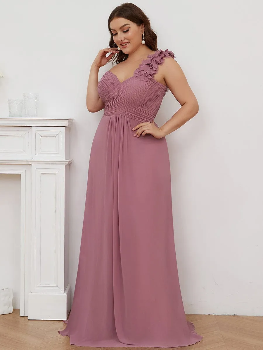 Chiffon One Shoulder Long Bridesmaid Dress
