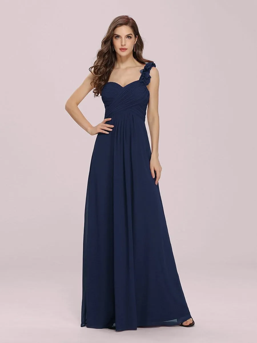 Chiffon One Shoulder Long Bridesmaid Dress