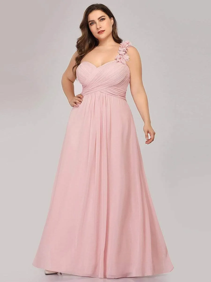 Chiffon One Shoulder Long Bridesmaid Dress