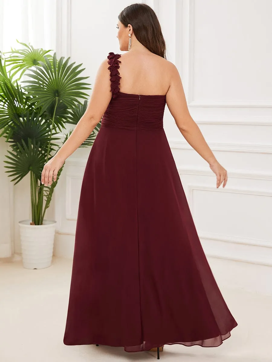 Chiffon One Shoulder Long Bridesmaid Dress