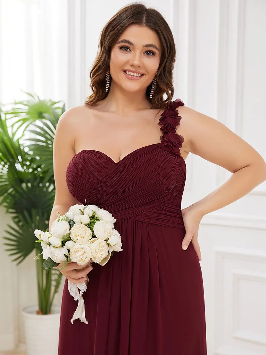 Chiffon One Shoulder Long Bridesmaid Dress