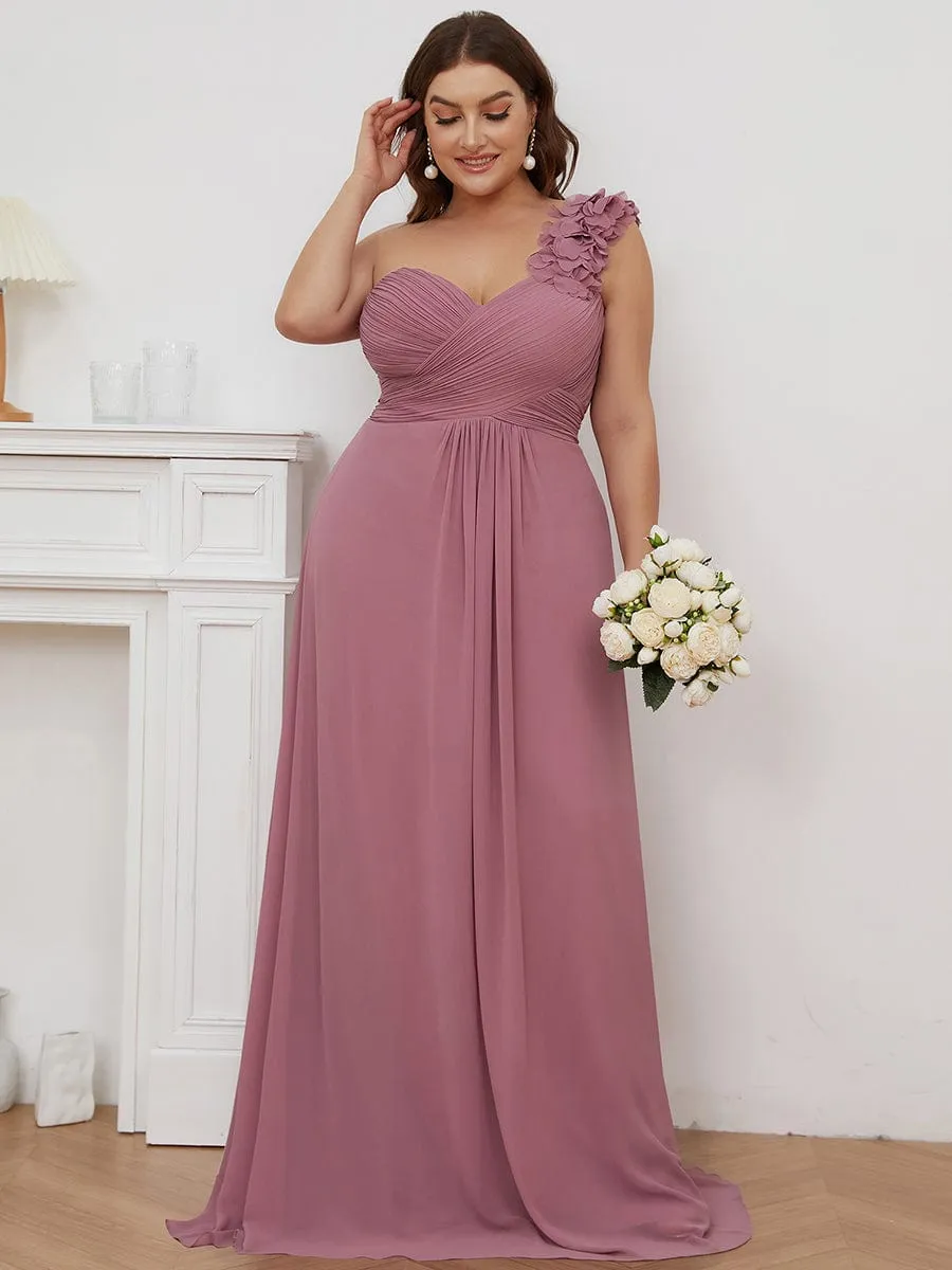 Chiffon One Shoulder Long Bridesmaid Dress
