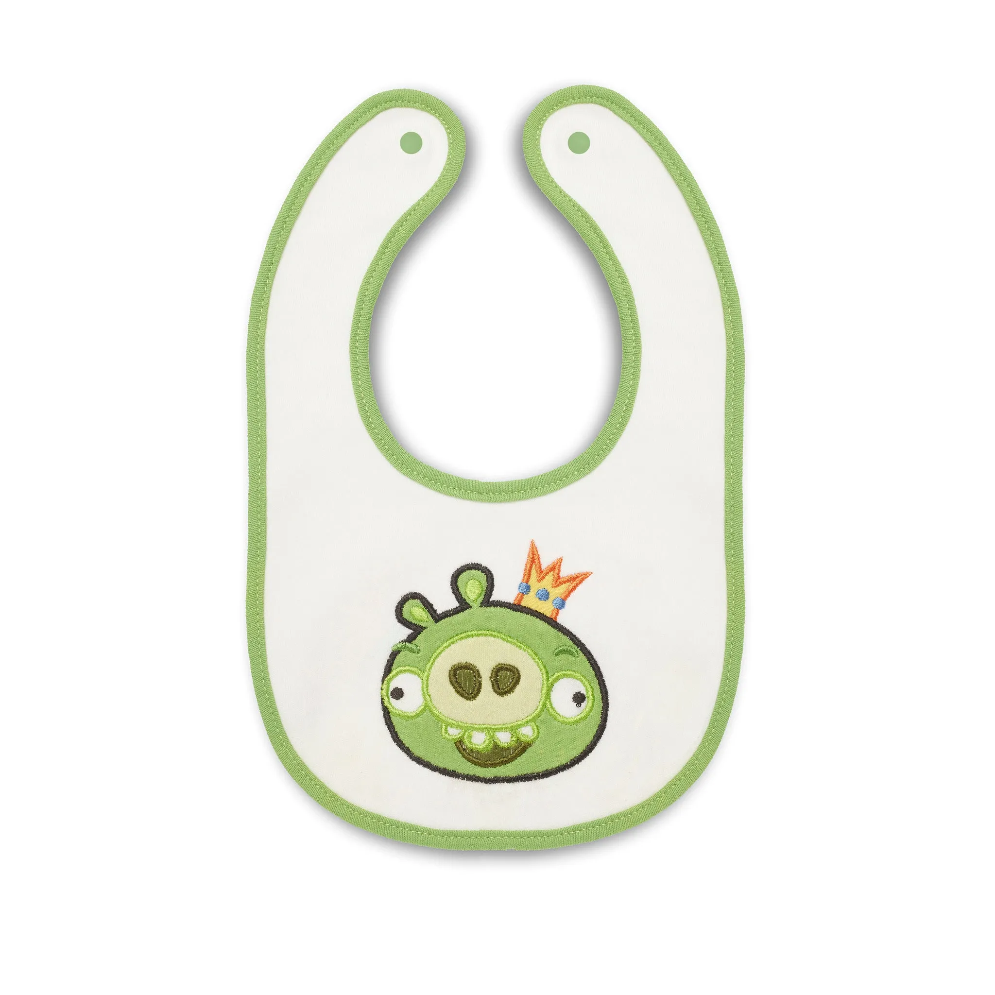 Classic Angry Birds - Drool Bib - King Piggie - Green