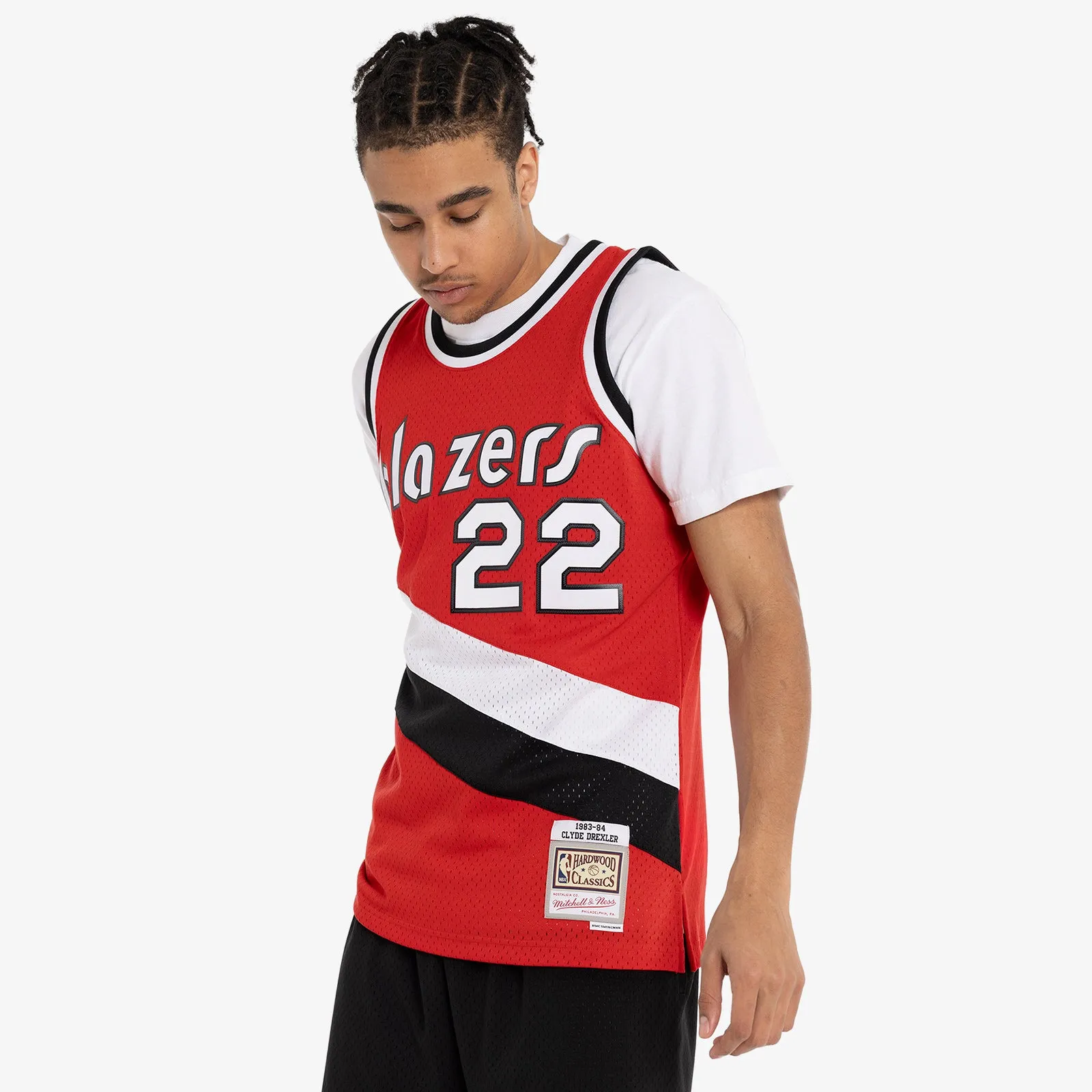 Clyde Drexler Portland Trail Blazers 83-84 HWC Swingman Jersey - Red