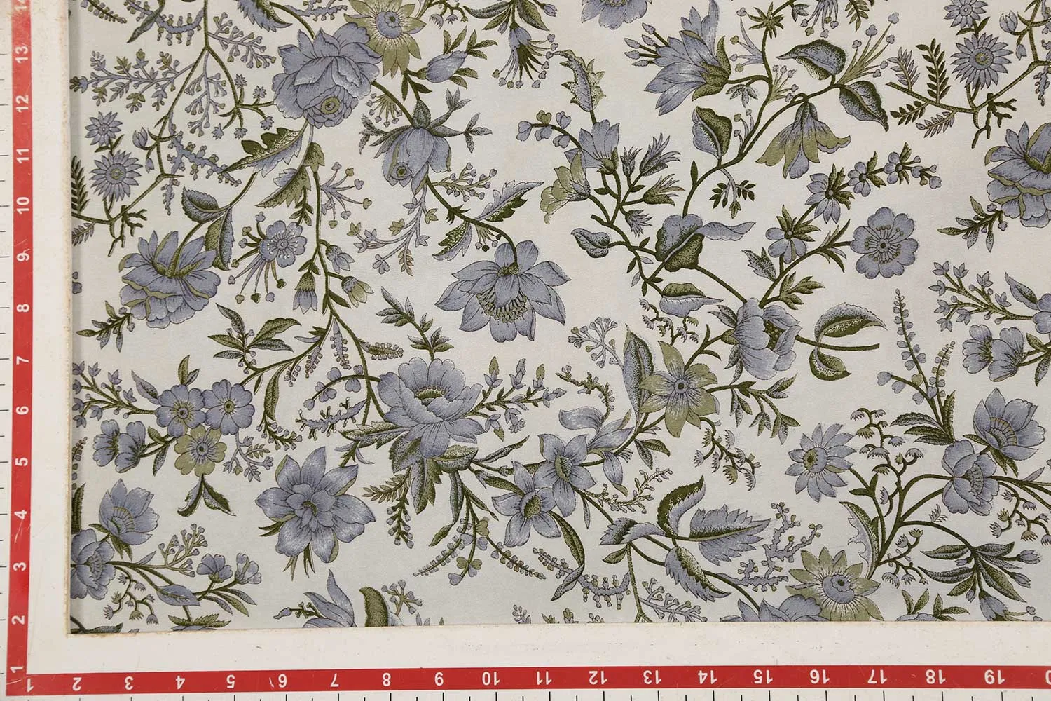 Cream 60 Gram Printed Silk Crepe Fabric