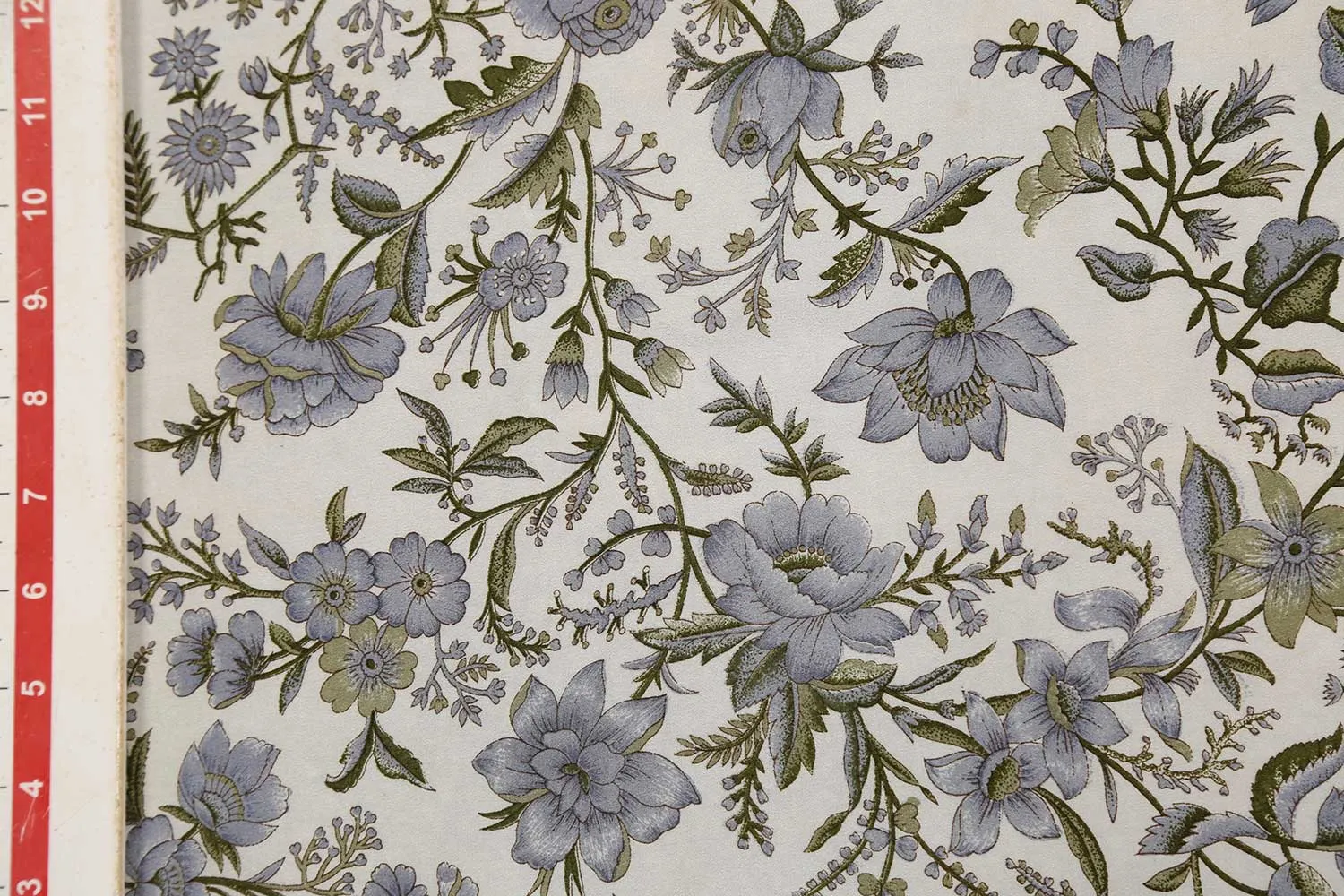 Cream 60 Gram Printed Silk Crepe Fabric