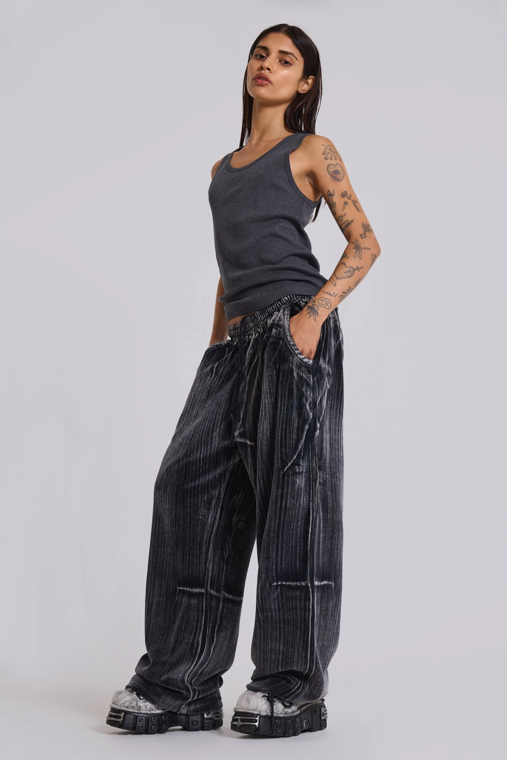 Crease Velour Monster Joggers