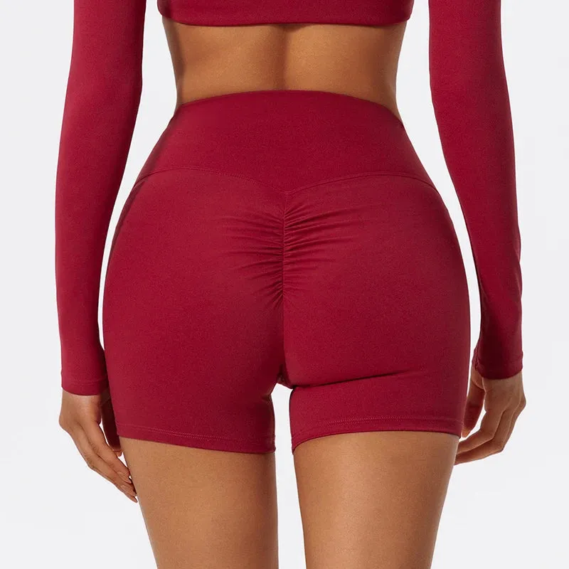 Ctenkevet Solid Color Women Fitness Quick-Dry Sport Short
