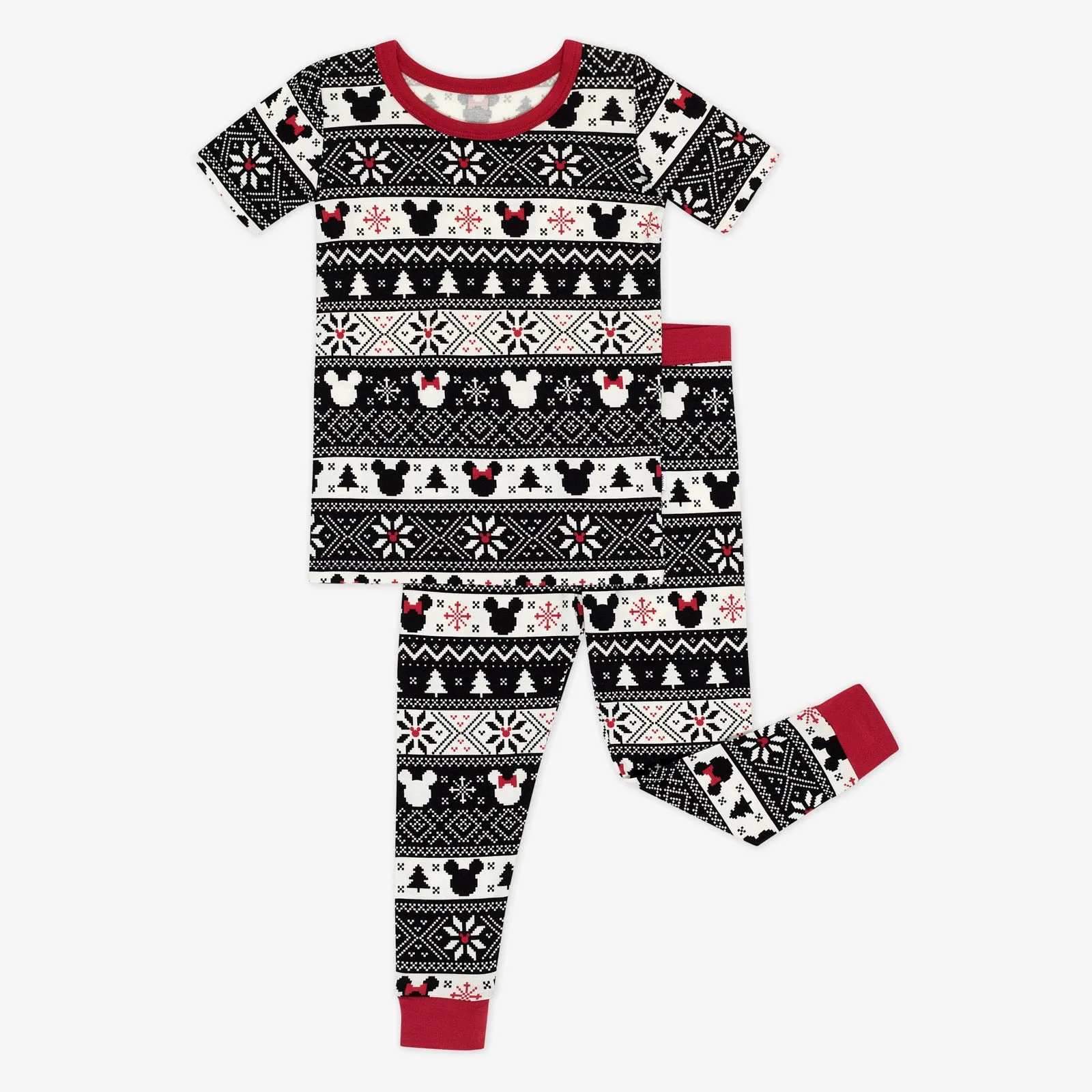 Disney Mickey Fair Isle Two-Piece Short Sleeve Pajama Set