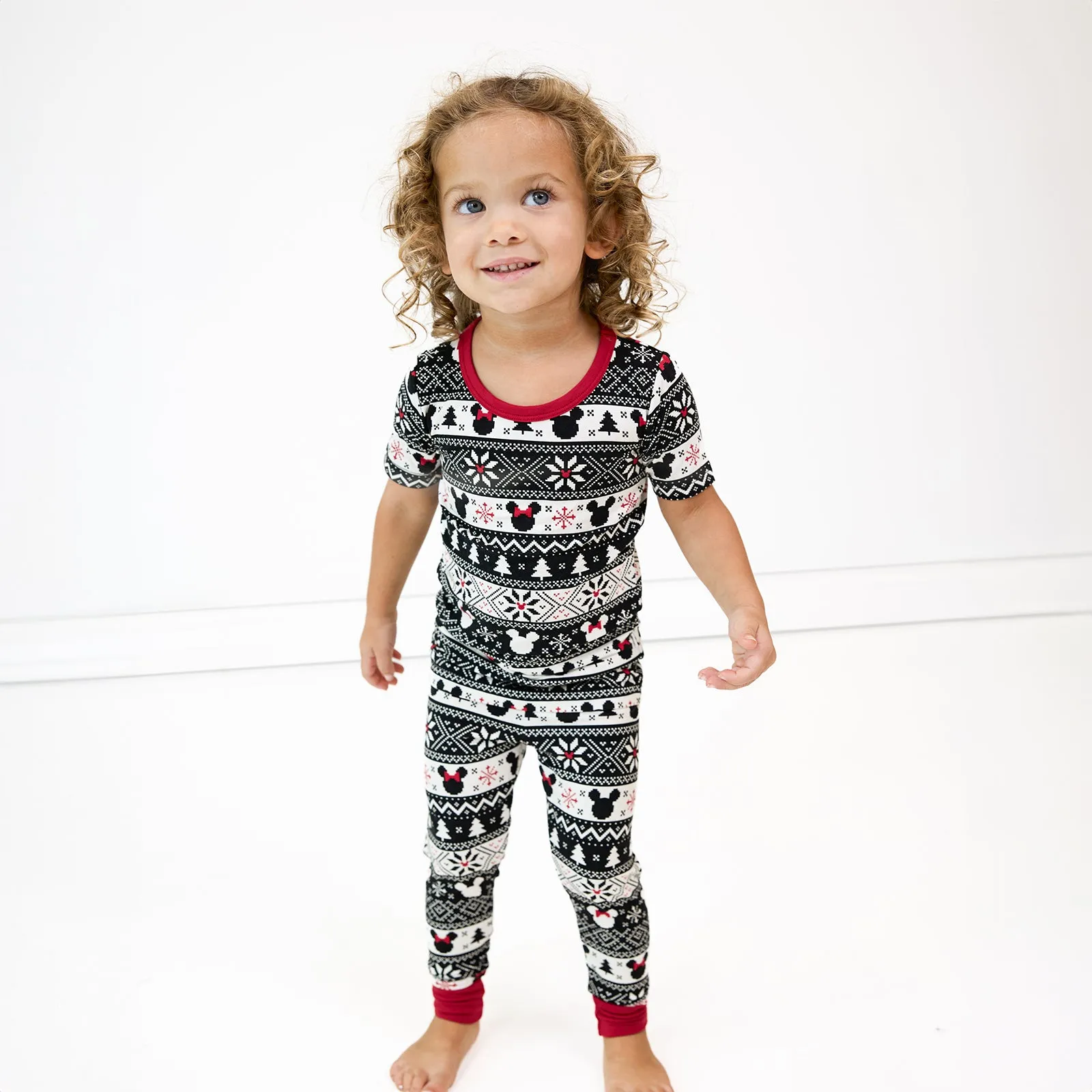 Disney Mickey Fair Isle Two-Piece Short Sleeve Pajama Set