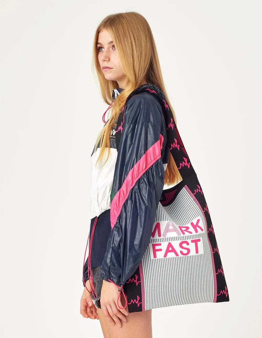 Embroidered Badge Colour Block Hooded Windbreaker