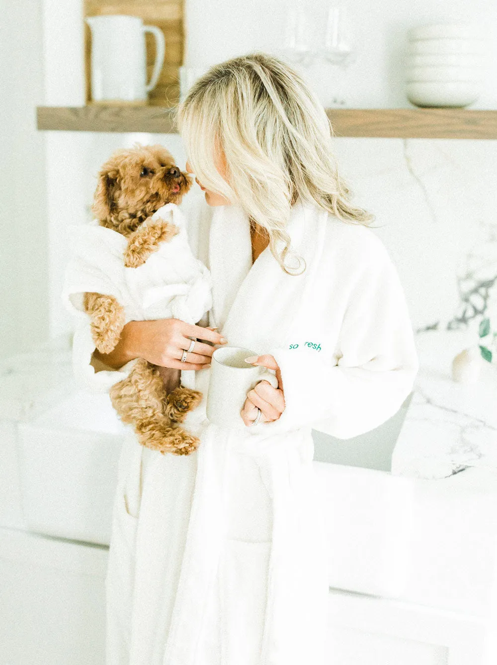 Embroidered Plush Robe