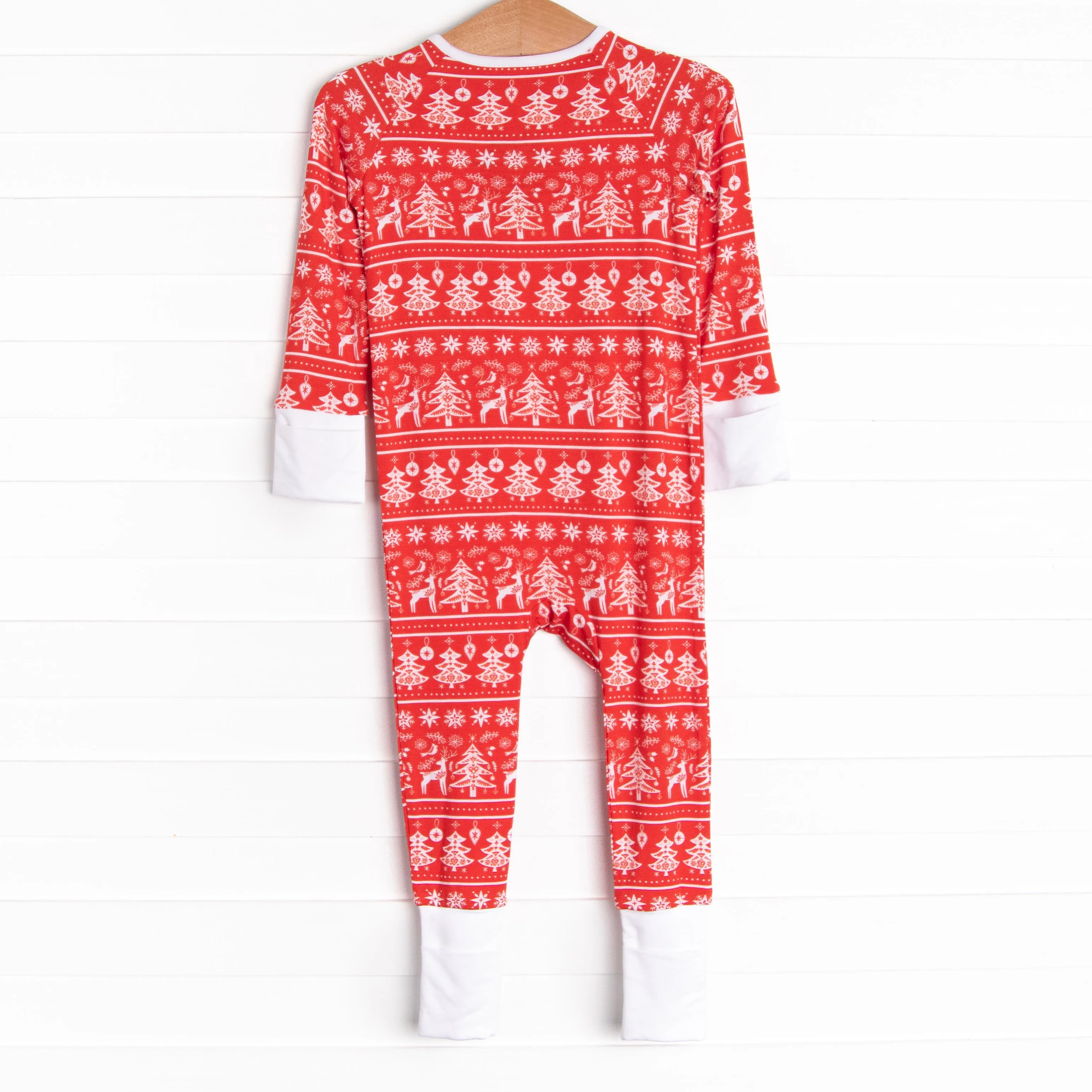 Fair Isle Favorites Bamboo Zippy Pajama, Red