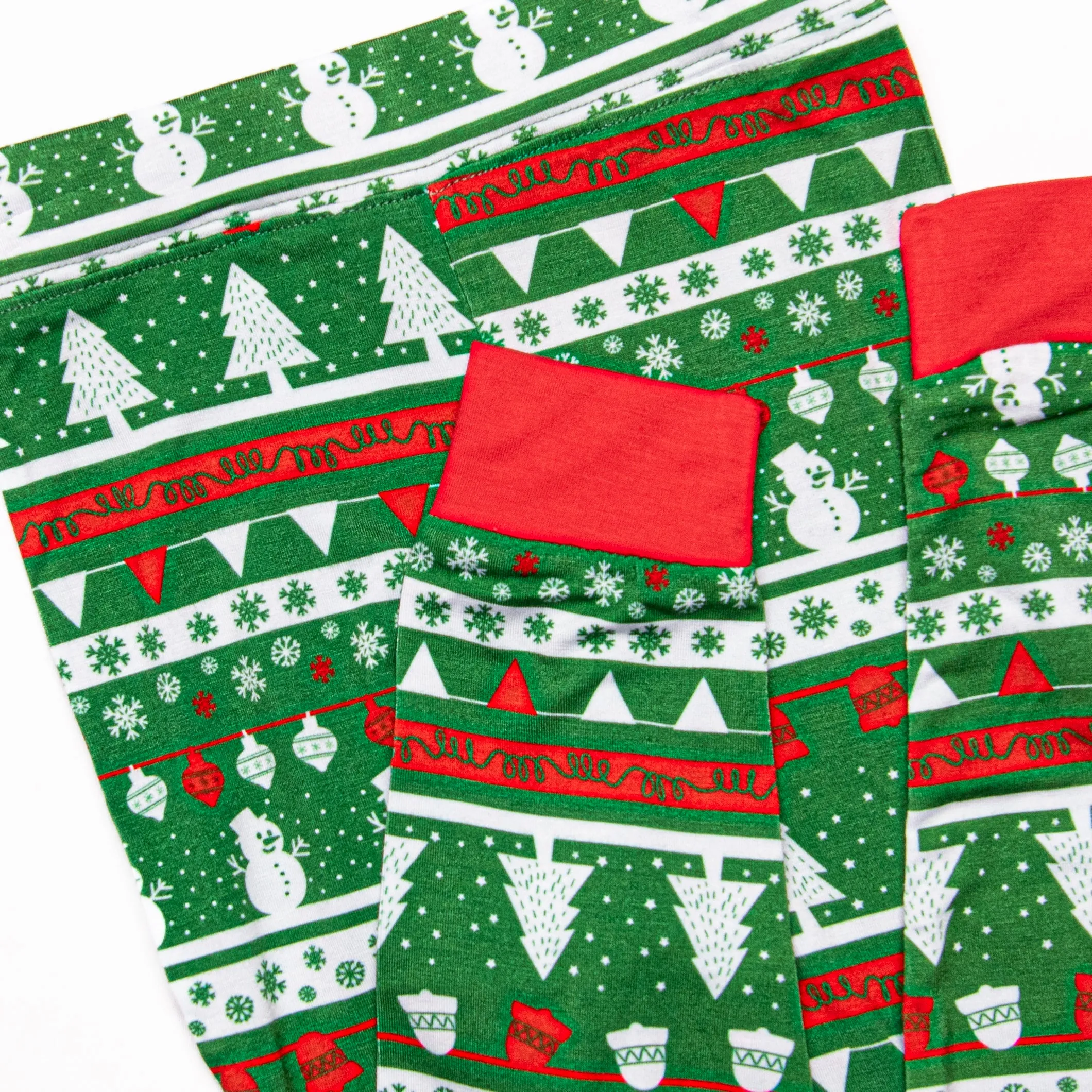 Fair Isle Festivities Bamboo Pajama Set, Green