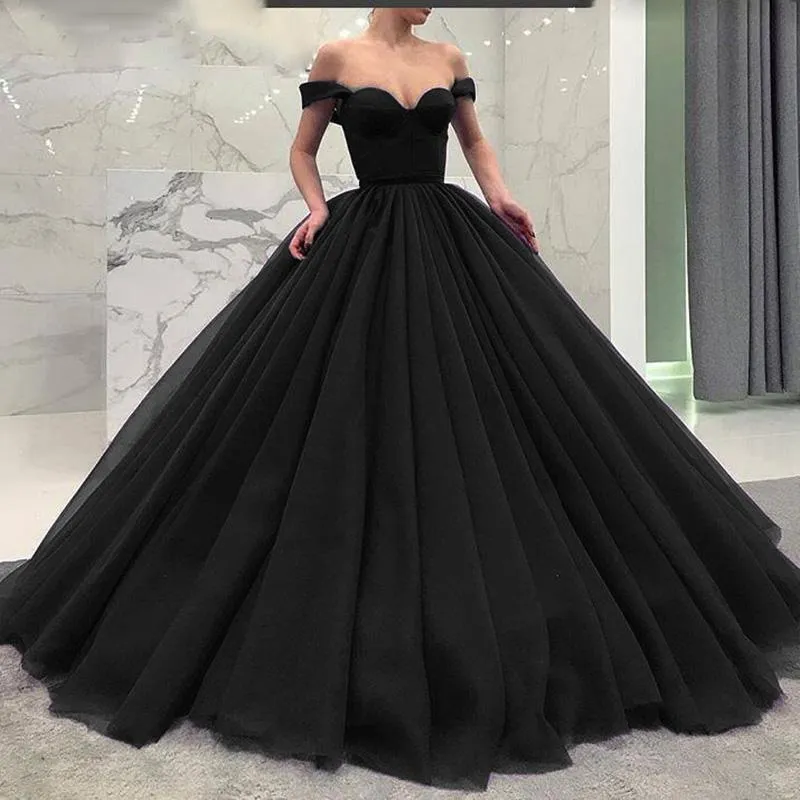 Fashionable Poofy Ball Gown Off the Shoulder Prom Dresses PFP0137